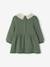 Baby dress in fleece with crochet collar green - vertbaudet enfant 