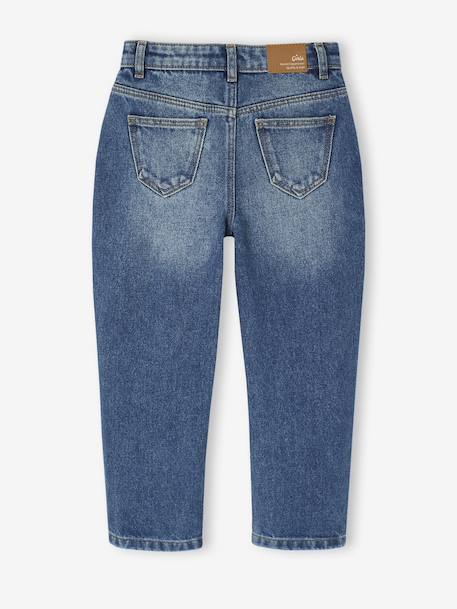 Mom Fit Jeans for Girls light blue+medium blue - vertbaudet enfant 