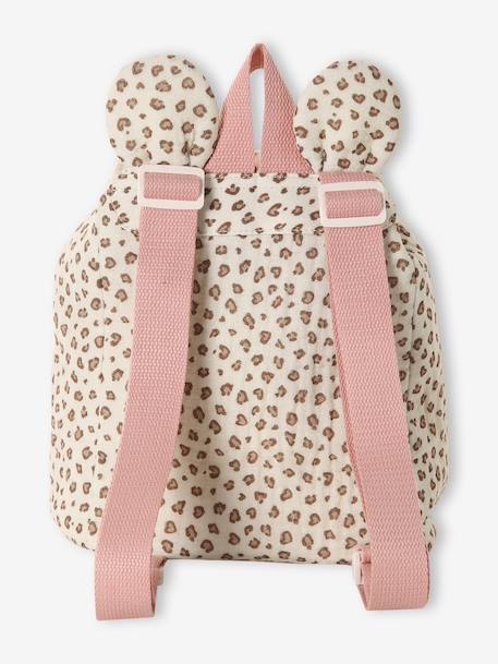 Sac à dos personnalisable en gaze de coton animation oreilles bleu nuit+multicolore+rose poudré+vanille+vert sauge - vertbaudet enfant 
