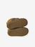 Mid-top fur-lined leather trainers with touch 'n' close fastening for babies camel+green+navy blue - vertbaudet enfant 