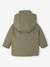 Ciré bébé à capuche doublé en sherpa bleu grisé+olive - vertbaudet enfant 