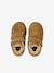 Mid-top fur-lined leather trainers with touch 'n' close fastening for babies camel+green+navy blue - vertbaudet enfant 