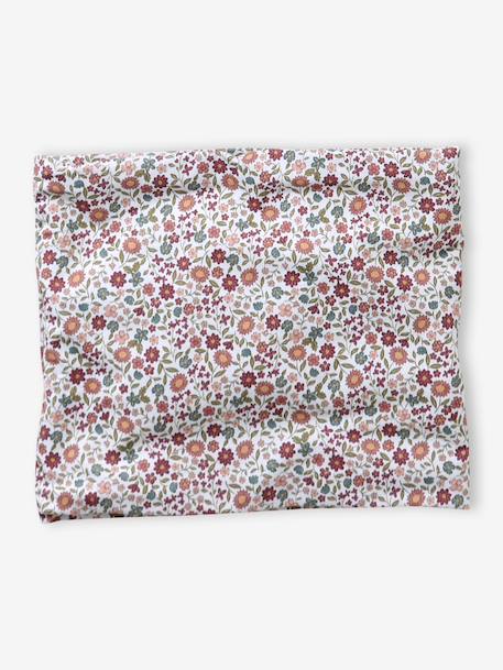 Ensemble fleuri fille bonnet + snood bois de rose - vertbaudet enfant 