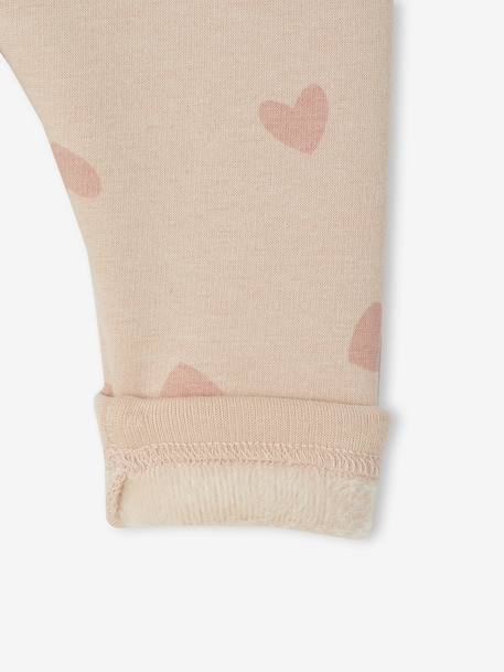 Fleece lined leggings for babies night blue+rosy - vertbaudet enfant 