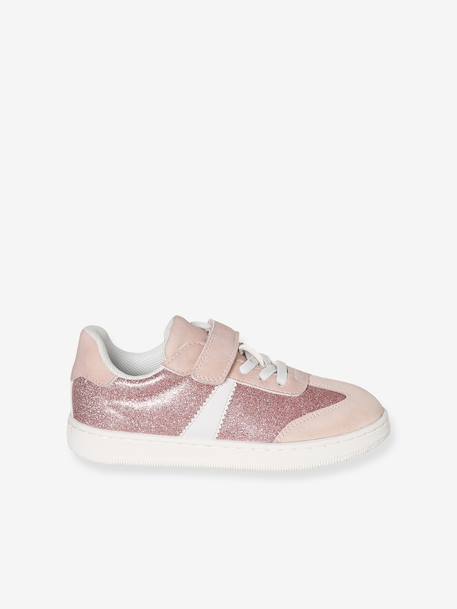 Trainers with Hook-&-Loop Fasteners & Elasticated Laces for Children, Designed for Autonomy rose+set pink - vertbaudet enfant 
