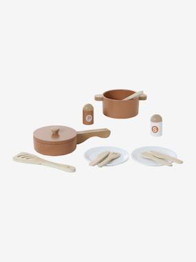 -Set d'ustensiles de cuisine caramel en bois FSC®