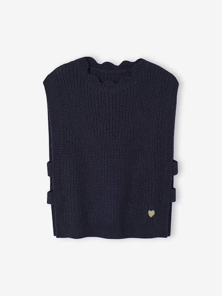 Fancy Sleeveless Jumper for Girls navy blue - vertbaudet enfant 