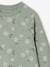 Robe en molleton fleurs pop fille vert sauge - vertbaudet enfant 