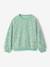 Sequinned Sweatshirt for Girls turquoise - vertbaudet enfant 