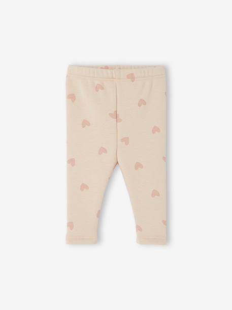 Fleece lined leggings for babies night blue+rosy - vertbaudet enfant 
