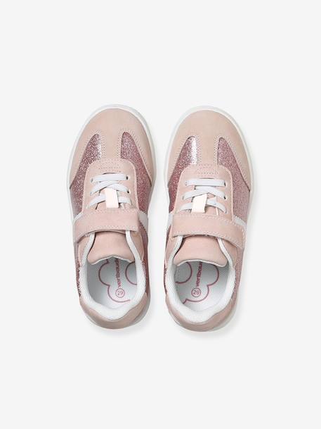 Trainers with Hook-&-Loop Fasteners & Elasticated Laces for Children, Designed for Autonomy rose+set pink - vertbaudet enfant 