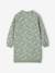 Robe en molleton fleurs pop fille vert sauge - vertbaudet enfant 