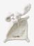 Doudou lapin bi-matière personnalisable blanc+rose - vertbaudet enfant 