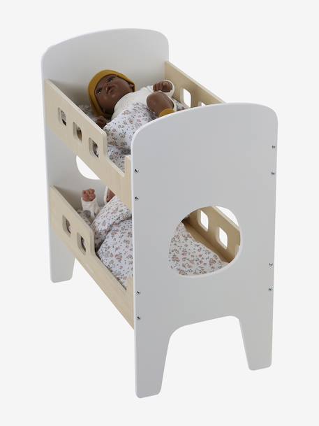 Bunk Bed in FSC® Wood for Baby Dolls white - vertbaudet enfant 