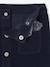 Buttoned Corduroy Skirt with Fancy Bow navy blue+old rose - vertbaudet enfant 