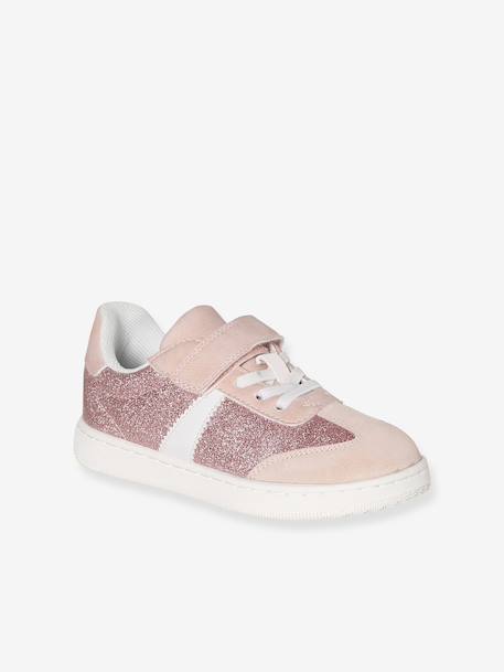 Trainers with Hook-&-Loop Fasteners & Elasticated Laces for Children, Designed for Autonomy rose+set pink - vertbaudet enfant 