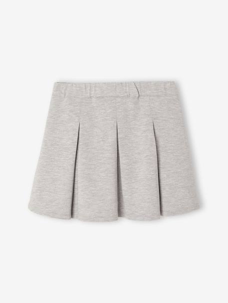 Easy-to-Slip-On Pleated Skirt for Girls grey+navy blue - vertbaudet enfant 
