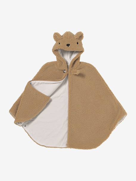 Poncho 18-36 mois pour siège auto & porte bébé beige+écru - vertbaudet enfant 