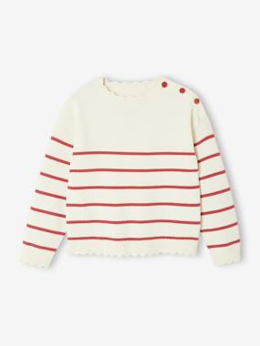 Pull fille marinière fantaisie - vertbaudet enfant Fille-Pull fille marinière fantaisie
