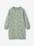 Robe en molleton fleurs pop fille vert sauge - vertbaudet enfant 