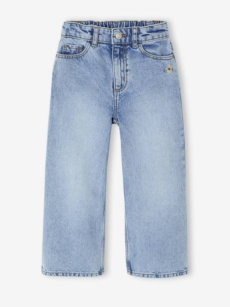 Jean fille large bleu moyen+denim black+denim bleached+denim brut+denim gris+stone - vertbaudet enfant 