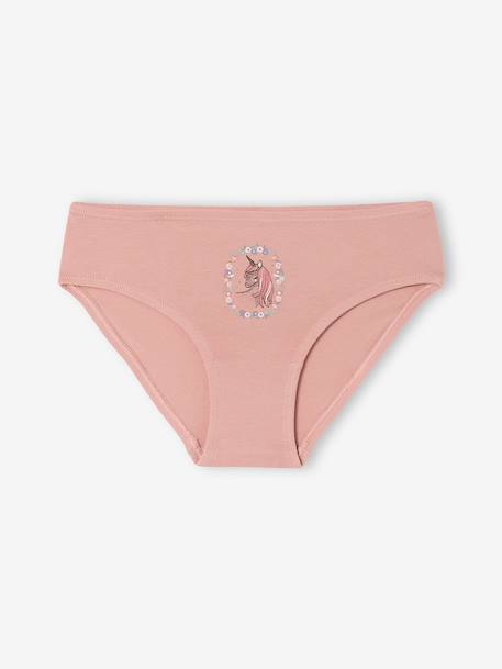 Pack of 5 Assorted Briefs for Girls rose - vertbaudet enfant 