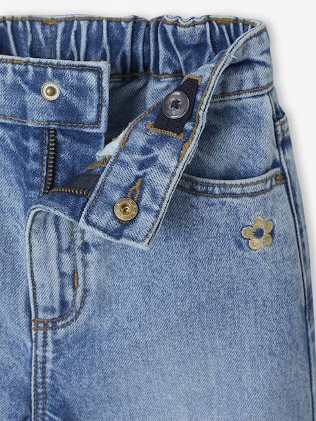 Jean fille large bleu moyen+denim black+denim bleached+denim brut+denim gris+stone - vertbaudet enfant 