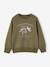 Round-Neck Sweatshirt with Print, for Boys khaki+night blue - vertbaudet enfant 