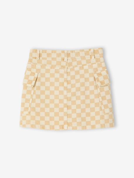 Chequered Skirt for Girls chequered yellow - vertbaudet enfant 