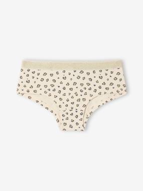Fille-Lot de 5 Shorties Léopard et Love Fille