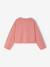 Tee-shirt fille cropped message sequins manches longues rose - vertbaudet enfant 