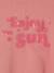 Tee-shirt fille cropped message sequins manches longues rose - vertbaudet enfant 