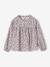 Floral Blouse for Girls ecru+grey blue - vertbaudet enfant 