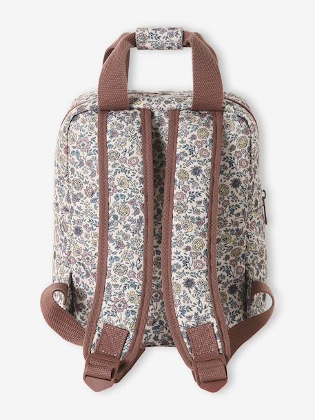 Girls' rucksack with flower print printed pink - vertbaudet enfant 