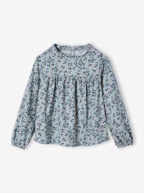 -Blouse fille imprimée fleurs 