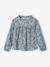 Floral Blouse for Girls ecru+grey blue - vertbaudet enfant 
