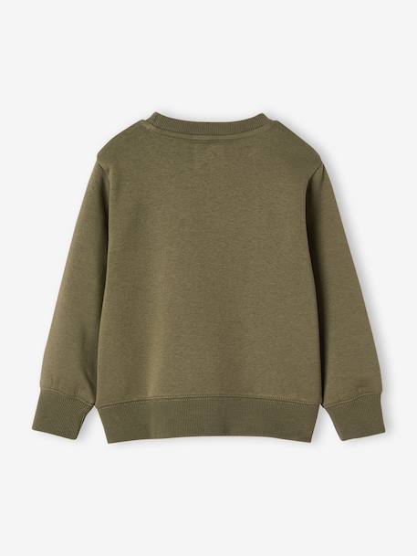 Round-Neck Sweatshirt with Print, for Boys khaki+night blue - vertbaudet enfant 