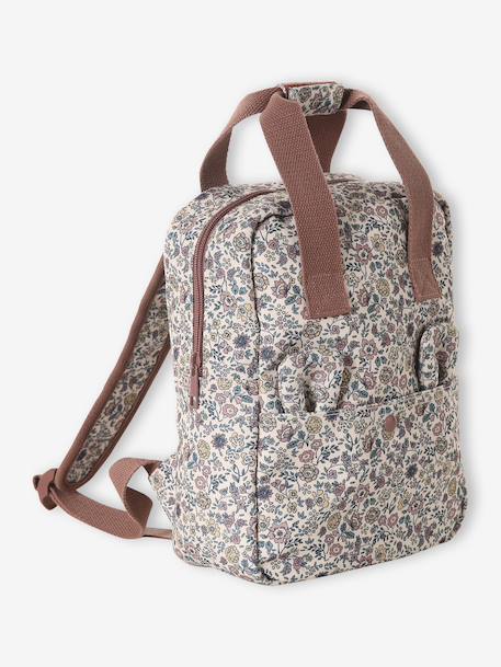 Girls' rucksack with flower print printed pink - vertbaudet enfant 