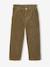 Pantalon fille large velours côtelé style paperbag marine+mauve+olive+vert sapin - vertbaudet enfant 