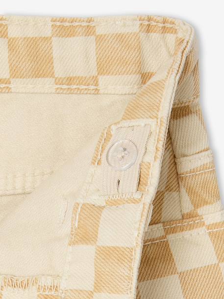 Chequered Skirt for Girls chequered yellow - vertbaudet enfant 