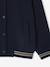 Varsity-Style Fleece Jacket for Girls marl grey+navy blue - vertbaudet enfant 