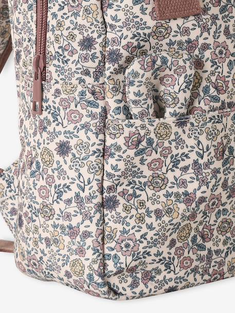 Girls' rucksack with flower print printed pink - vertbaudet enfant 