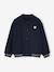 Sweat style teddy fille en molleton gris chiné+marine - vertbaudet enfant 
