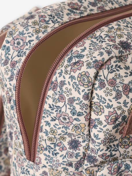 Girls' rucksack with flower print printed pink - vertbaudet enfant 