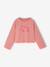 Tee-shirt fille cropped message sequins manches longues rose - vertbaudet enfant 