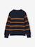 Pull garçon rayé bleu moyen+caramel+écru+encre+vert sauge - vertbaudet enfant 