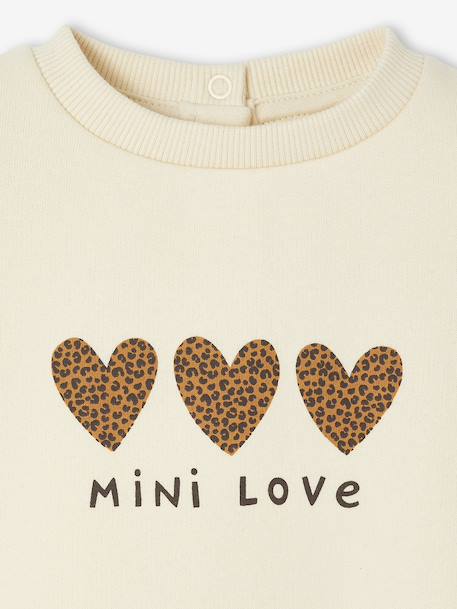 Sweat-shirt bébé fille message imprimé rose poudré+vanille - vertbaudet enfant 