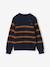 Pull garçon rayé bleu moyen+caramel+écru+encre+vert sauge - vertbaudet enfant 