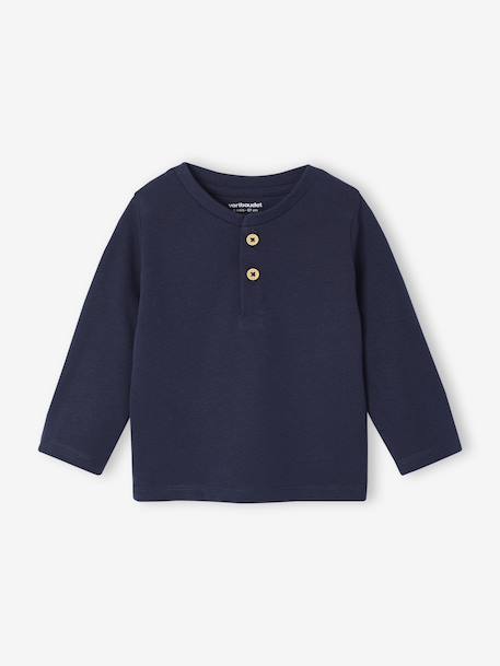 Pack of 3 Basics Tops in Organic Cotton for Babies pecan nut+red - vertbaudet enfant 