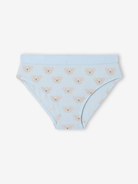 Pack of 5 girls' animal print knickers azure - vertbaudet enfant 